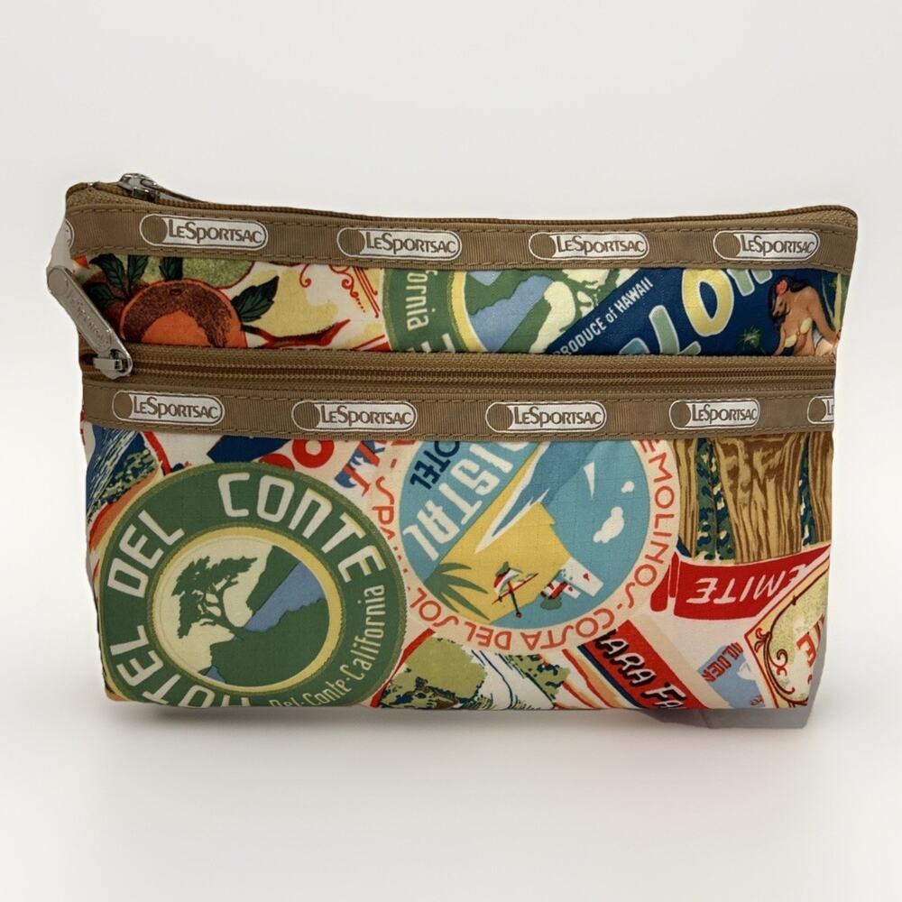 NWT- HTF LeSportsac Rare Tour Cosmetic Zip Bag
